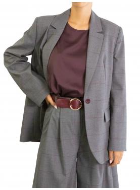 Blazer monopetto con bottone centrale e arricciature laterali Imperial
